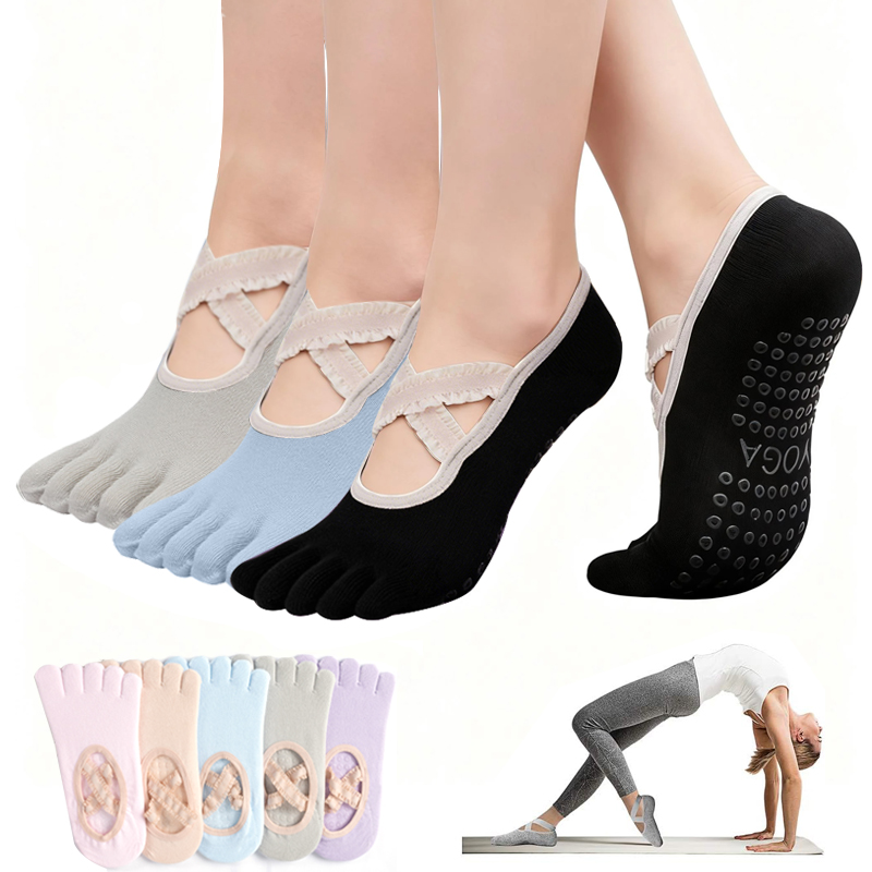Fitness Yoga Pilates - Ladies Non-Slip Pilates Socks Woman Lace