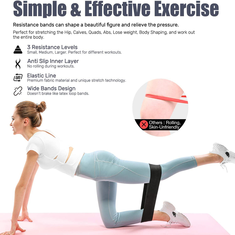 3PCS Women Men Fabric Resistan - огляд і ціна Yoga Fitness Resistance Band