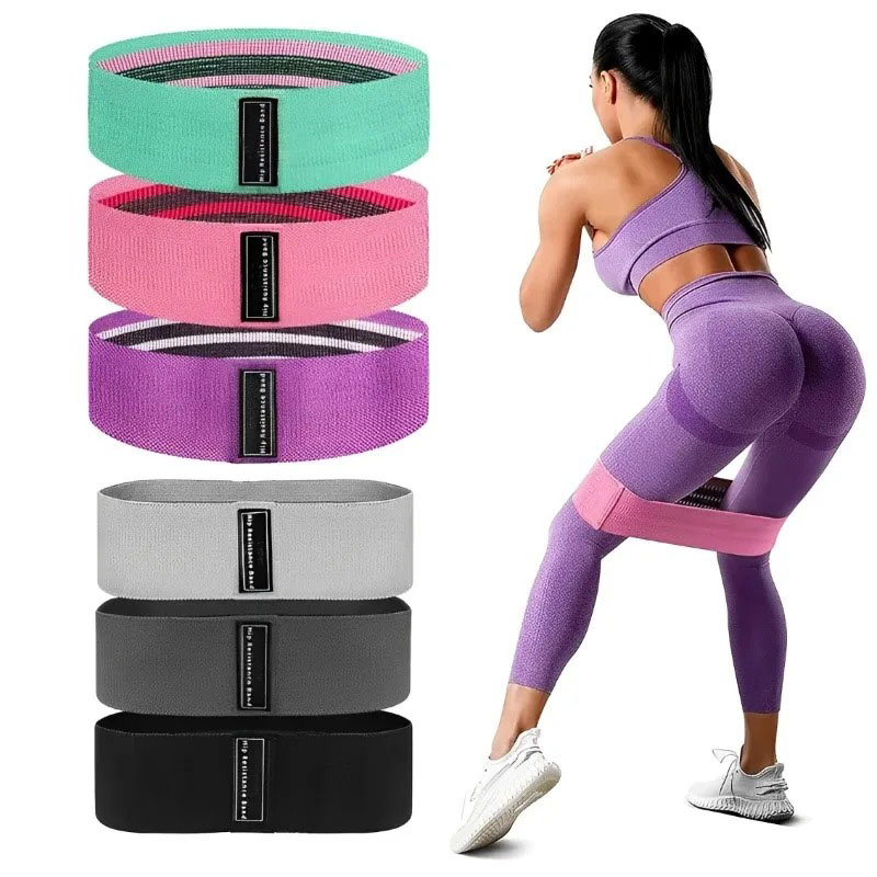 3Pcs Fabric Resistance Hip Boo - огляд і ціна Yoga Fitness Resistance Band