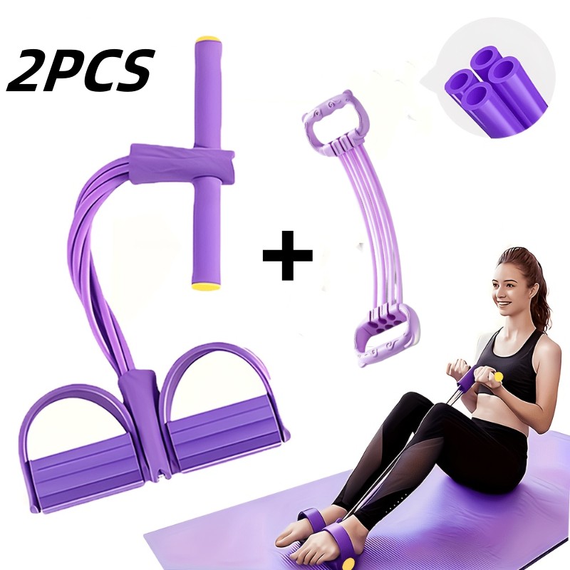 2PCS Multi-Functional 6 Tube P - огляд і ціна Yoga Fitness Resistance Band