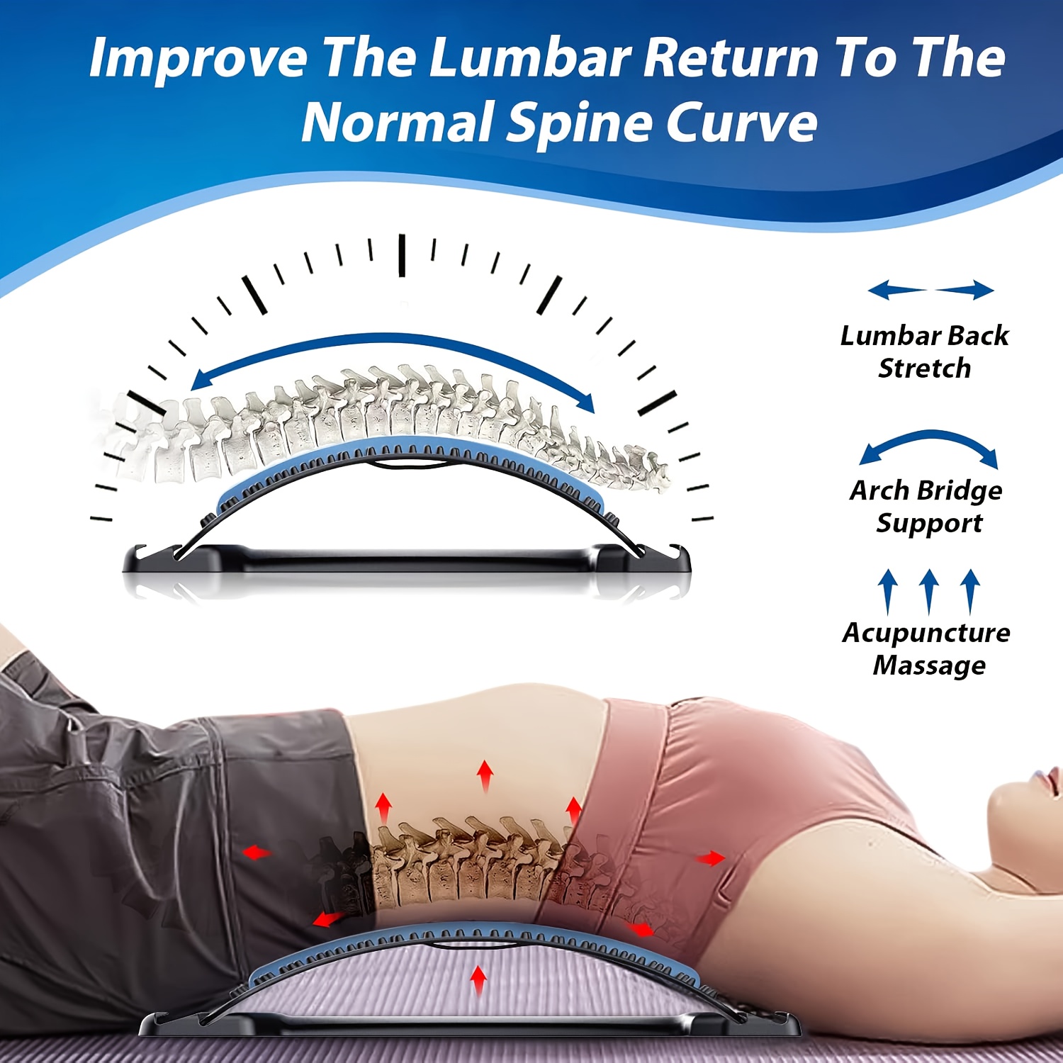 4-Level Adjustable Back Stretc - огляд і ціна Posture Corrector Back