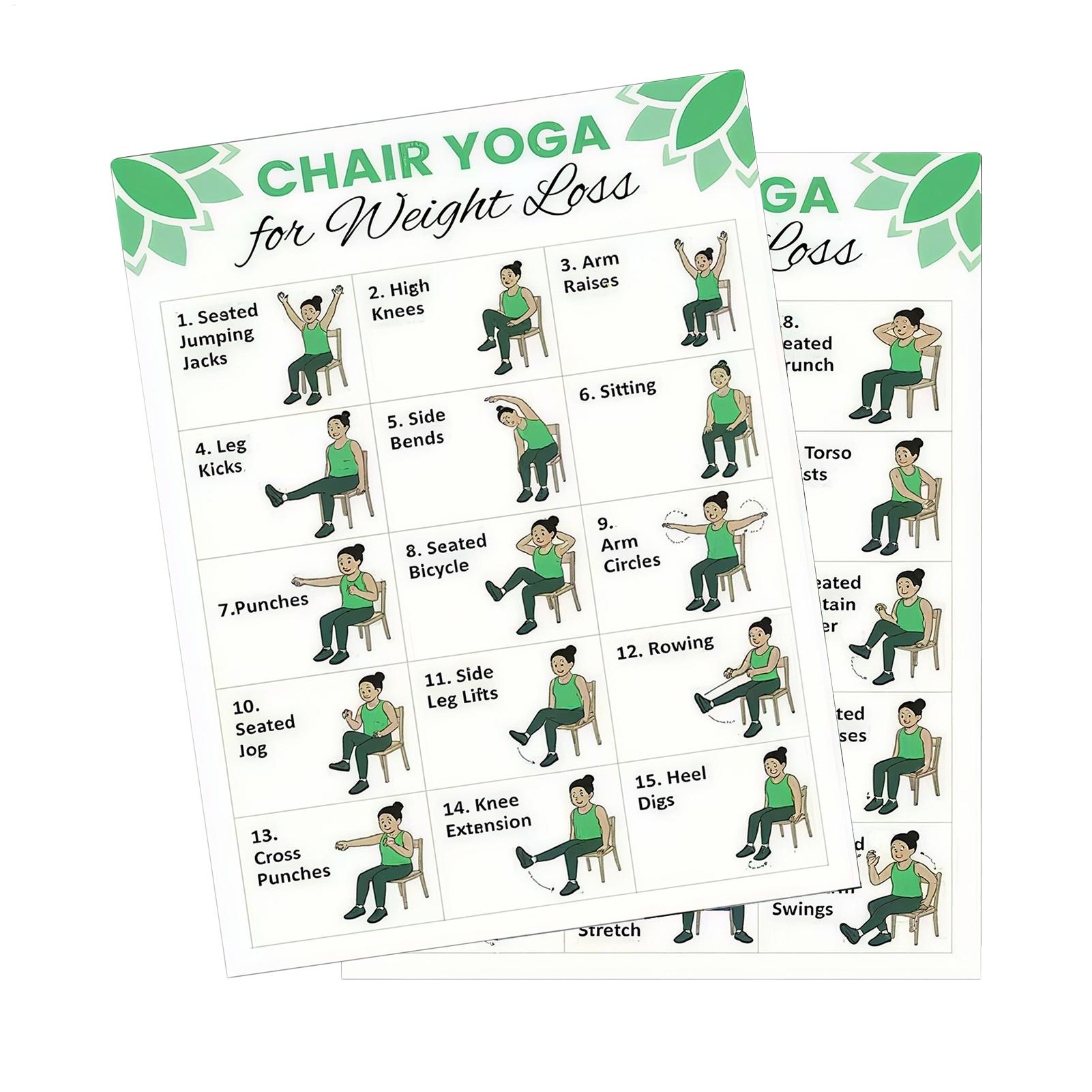 2 PCS Yoga Poster Home Exercis - огляд і ціна Yoga Health & Fitness Center
