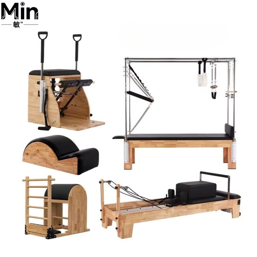 5 Pcs Set Wood Pilates Reforme - огляд і ціна Yoga Fitness Reformer