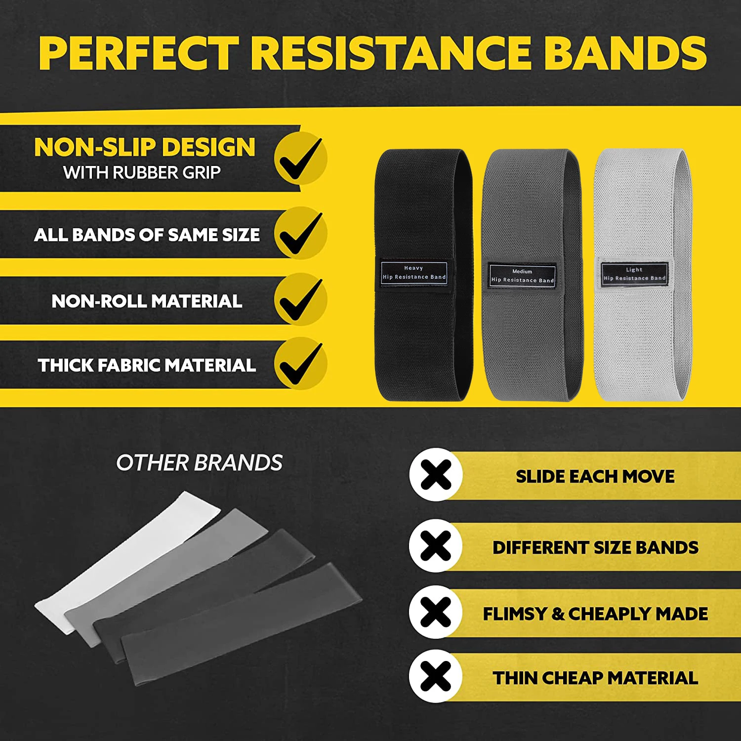 Fabric Resistance Hip Booty Ba - огляд і ціна Yoga Fitness Resistance Band